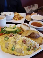 Southern Omelette with Ham Onions Green Peppers Tomato Cheese